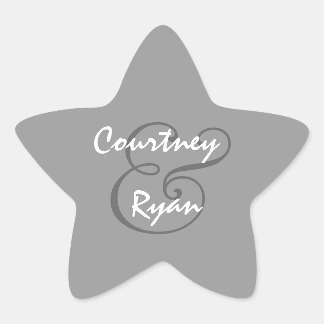 Boda de Sello para sobres gris plateado (Anverso)