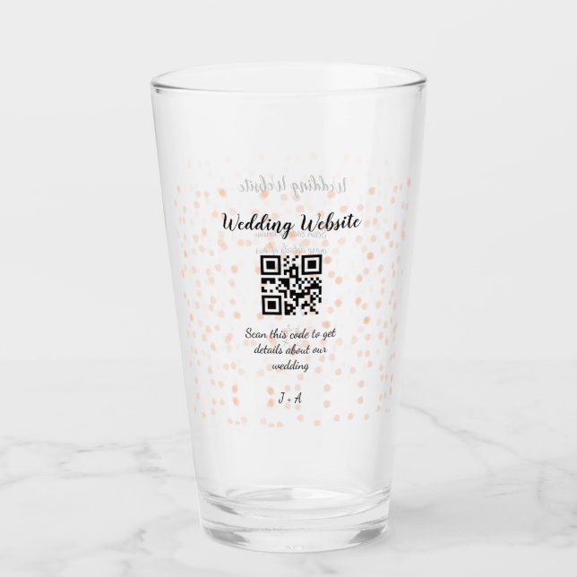 Boda de sitio web escanear código QR para obtener  (Anverso)