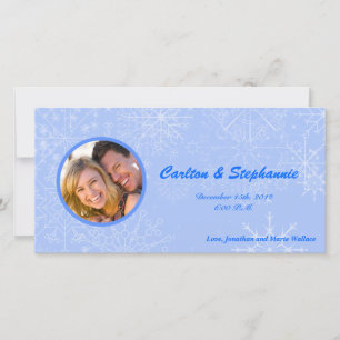 Boda de Snowflake Foto Anuncio de nacimiento