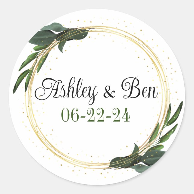 Boda de sobres personalizados o pegatinas de favor (Anverso)