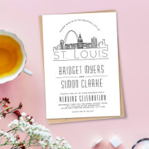 Boda de St. Louis | Invitación estilizada a la lín