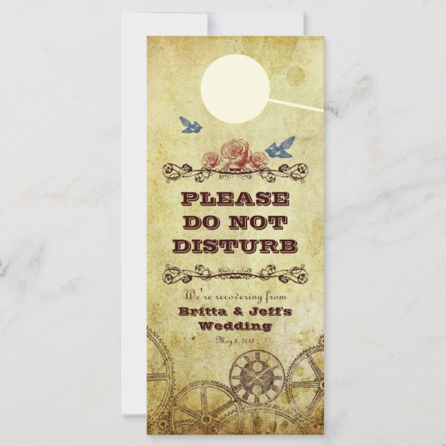 Boda de Steampunk de Faux Antique Gold (Anverso)