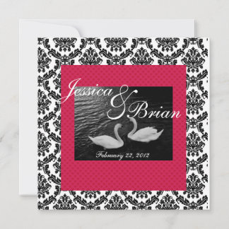 Boda de Swan o invitaciones de compromiso Damasco