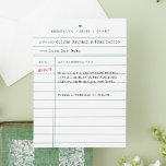 Boda de tarjeta de biblioteca de vintage Guardar l<br><div class="desc">Boda tipo de tarjeta de biblioteca vintage Guardar la fecha - Capturar la nostalgia de una época pasada con nuestro tipo de tarjeta de biblioteca vintage Boda Guardar la tarjeta de fecha. Diseñado para parecerse a una tarjeta de biblioteca clásica, este único y encantador ahorrador de la fecha fijará el...</div>