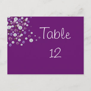 Boda de tarjeta de número de tabla de diamantes mo