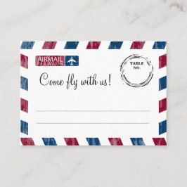 Boda de tarjetas de asiento/Escort de correo aéreo
