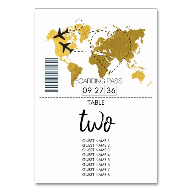 Boda de tarjetas de embarque de destino (Anverso)