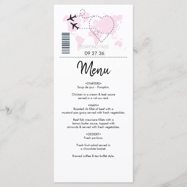 Boda de tarjetas de embarque de destino (Anverso)