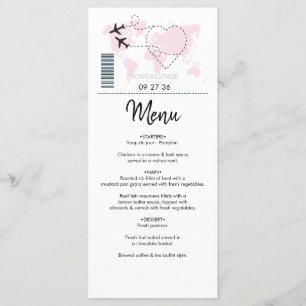 Boda de tarjetas de embarque de destino