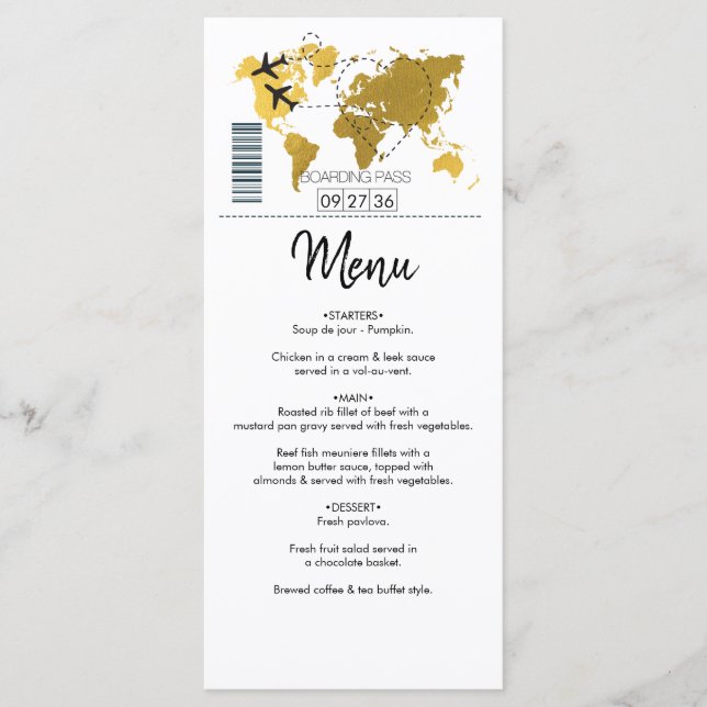Boda de tarjetas de embarque de destino (Anverso)