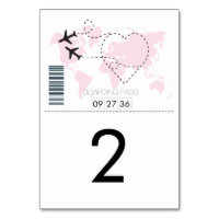 Boda de tarjetas de embarque de destino