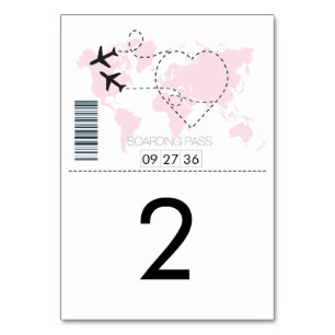 Boda de tarjetas de embarque de destino