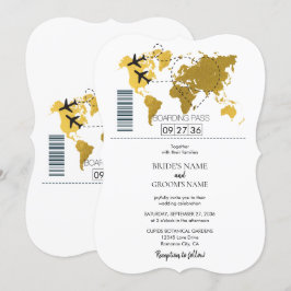 Boda de tarjetas de embarque de destino