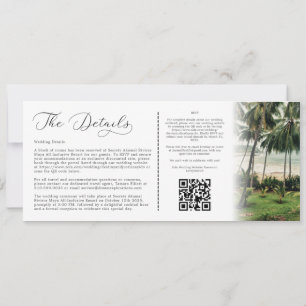 Boda de tarjetas de embarque de destino tropical p