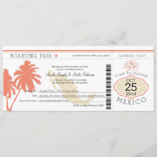 Boda de tarjetas de embarque de México