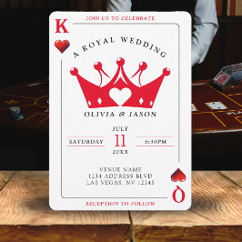 Boda de tarjetas de poker del Casino del Rey y la 