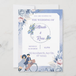 Boda de tarjetas de vacaciones planas