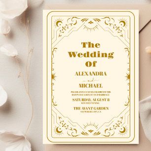 Boda de tarjetas Gold Sun y Moon Tarot