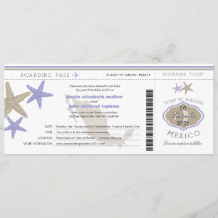 Boda de tarjetas Lilac Starfish Mexico