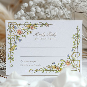 Boda de tarjetas RSVP de jardín