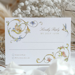 Boda de tarjetas RSVP de jardín