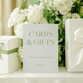 Boda de tarjetas y regalos Sage Green & Blue