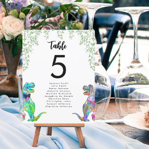 Boda de temas de dinosaurios coloridos