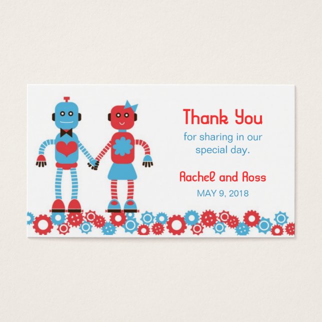 Boda de temas de Robot Cute (Frente)