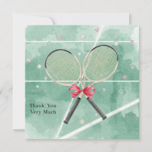 Boda de tenis con raqueta y corazones de amor