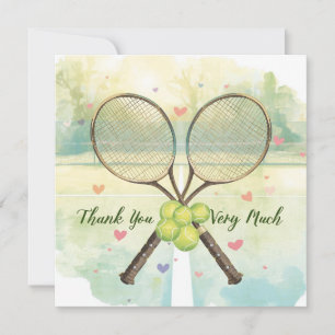 Boda de tenis con raqueta y corazones de amor