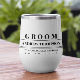 Boda de Tipografía Moderna Personalizado de Groom