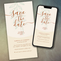 Boda de tono de otoño mínimo de Boho