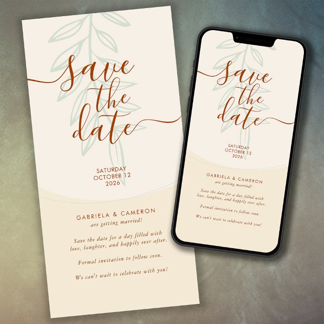 Boda de tono de otoño mínimo de Boho (Subido por el creador)