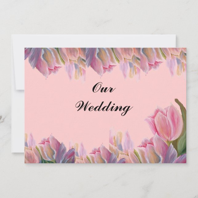 Boda de tulipanes rosa (Anverso)