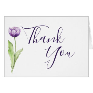 Boda de tulipano simple púrpura minimalista