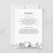 Boda de Utah | Invitación a detalles de invitado