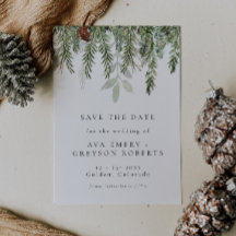 Boda De Vacaciones Guardar La Invitación De Fecha