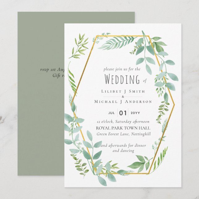 Boda de vegetación de jardín (Anverso / Reverso)