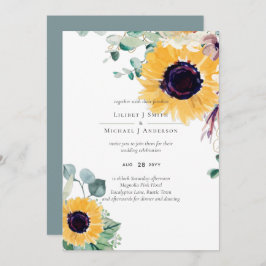 Boda de verano de girasoles Eucalyptus Greenerener