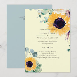 Boda de verano de girasoles Eucalyptus Greenerener