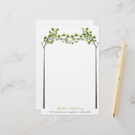 Boda de verano de hojas verdes anudadas de árboles
