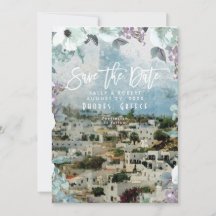 Boda de verano de Rhodes Grecia salva la tarjeta d