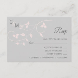 Boda de verano de Rubor RSVP rosa y gris