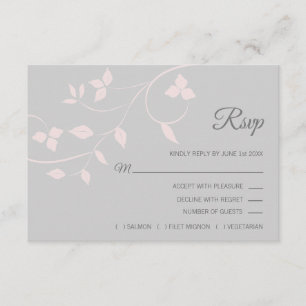 Boda de verano de Rubor RSVP rosa y gris