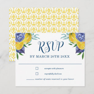 Boda de verano moderna de limón RSVP
