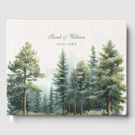 Boda de verano verde romántico libro de invitados