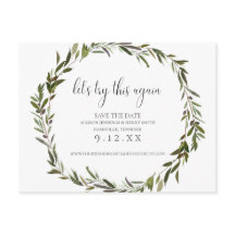 Boda de verde Cambiar la Invitación de fecha