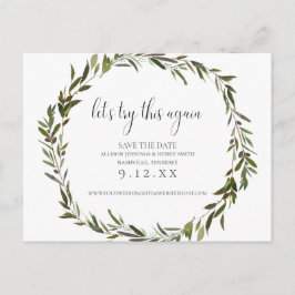 Boda de verde Cambiar la Invitación de fecha