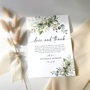 Boda de verde gracias tarjetas