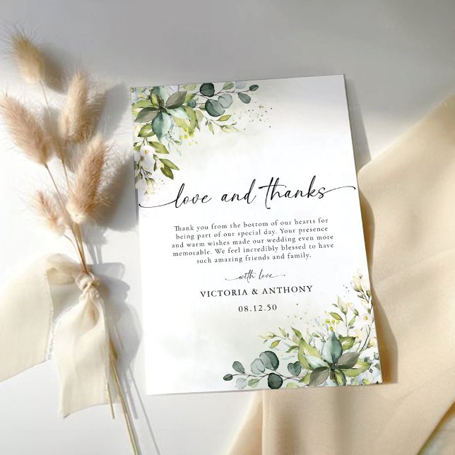 Boda de verde gracias tarjetas (Subido por el creador)